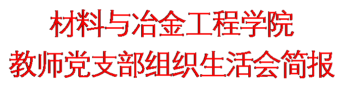 文本框: 材料与冶金工程学院教师党支部组织生活会简报